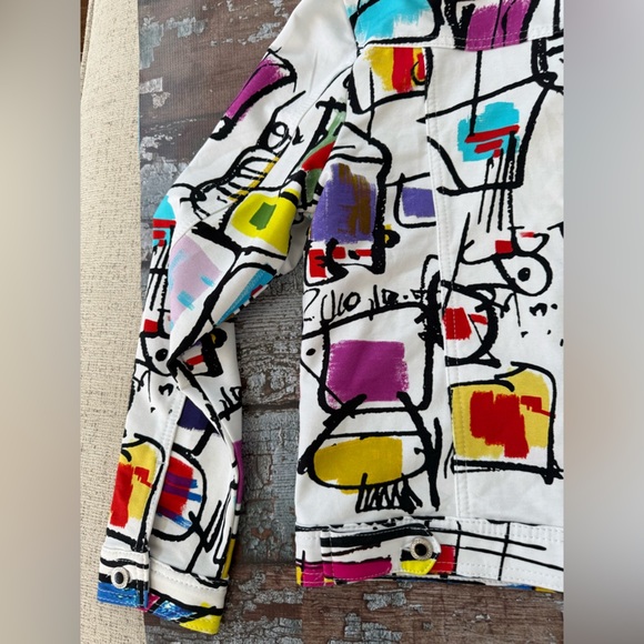 Dolcezza Colorful Abstract Print Women's Jacket - Picture 6 of 8